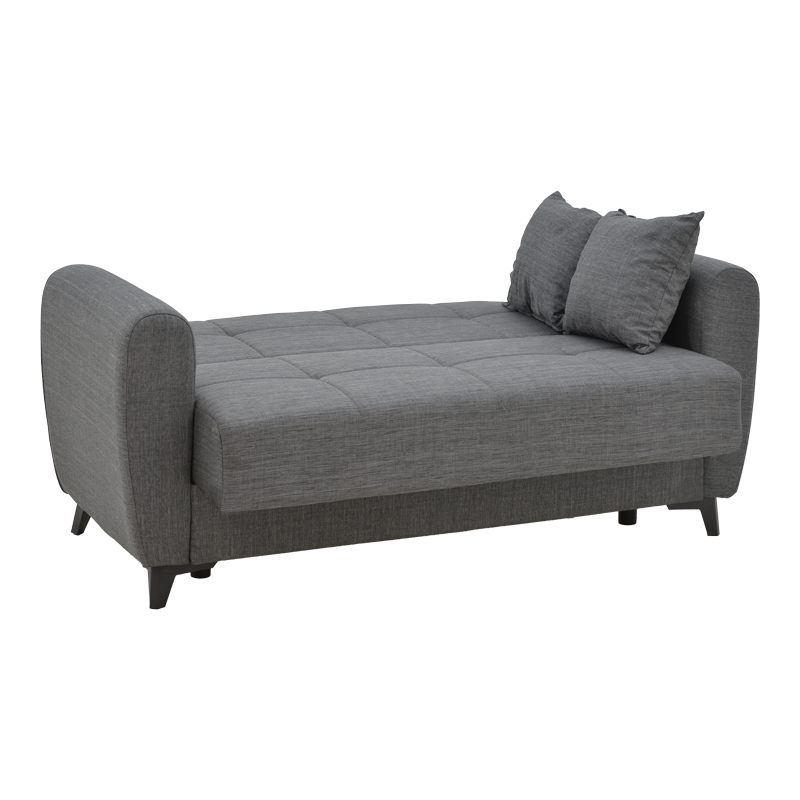 Sofa-bed with storage two-seater Lincoln pakoworld charcoal fabric 165x75x85cm Sofa-bed with storage two-seater Lincoln pakoworld charcoal fabric 165x75x85cm