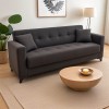 Modesto pakoworld three-seater sofa-bed with storage space black fabric 215x85x80cm