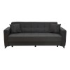 Modesto pakoworld three-seater sofa-bed with storage space black fabric 215x85x80cm