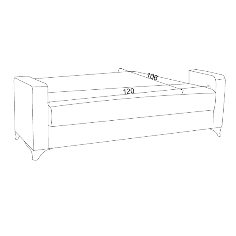 Living room set 2 pieces Vox pakoworld fabric in cream shade