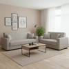 Living room set 2 pieces Vox pakoworld fabric in light gray shade