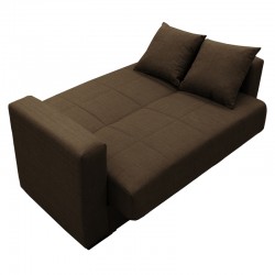 Living room set 2 pcs Vox pakoworld fabric in brown shade Living room set 2 pcs Vox pakoworld fabric in brown shade