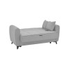 Living room set 2 pieces Lincoln pakoworld fabric in light gray shade