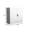 Armon I pakoworld metal cabinet in light gray color 90x40x90cm