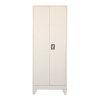 Metal wardrobe Ugren I Pakoworld in light grey shade 70x40x180cm