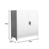 Armon I pakoworld metal cabinet in light gray color 90x40x100cm