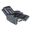 Relax armchair with massage mechanism Gessel pakoworld PU in black shade 80x90x98cm