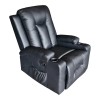 Relax armchair with massage mechanism Gessel pakoworld PU in black shade 80x90x98cm