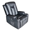 Relax armchair Gessel pakoworld PU in black shade 80x90x98cm