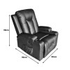 Relax armchair Gessel pakoworld PU in black shade 80x90x98cm
