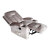 Relax armchair Gessel pakoworld velvet in grey shade 80x90x98cm