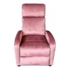Relax armchair Norva pakoworld velvet in dusty rose shade 68.5x86x100cm