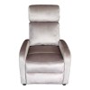 Relax armchair Norva pakoworld velvet in grey shade 68.5x86x100cm