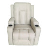 Πολυθρόνα relax με μηχανισμό massage Gessel pakoworld μπεζ ύφασμα 80x90x98εκ