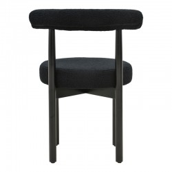 Chair Fenza pakoworld black teddy fabric-beech wood legs in black color 60x54x75cm Chair Fenza pakoworld black teddy fabric-beech wood legs in black color 60x54x75cm