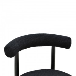 Chair Fenza pakoworld black teddy fabric-beech wood legs in black color 60x54x75cm Chair Fenza pakoworld black teddy fabric-beech wood legs in black color 60x54x75cm