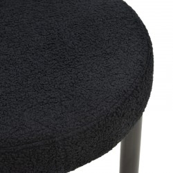 Chair Fenza pakoworld black teddy fabric-beech wood legs in black color 60x54x75cm Chair Fenza pakoworld black teddy fabric-beech wood legs in black color 60x54x75cm