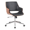 Setulo pakoworld office chair black pu-chrome base 53x61x79-89cm