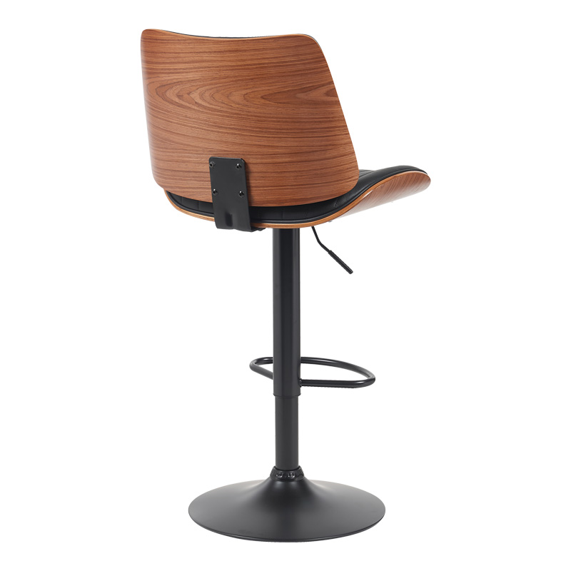 Bar stool Amani pakoworld black pu-black base 50.5x54x87.5-107.5cm Bar stool Amani pakoworld black pu-black base 50.5x54x87.5-107.5cm