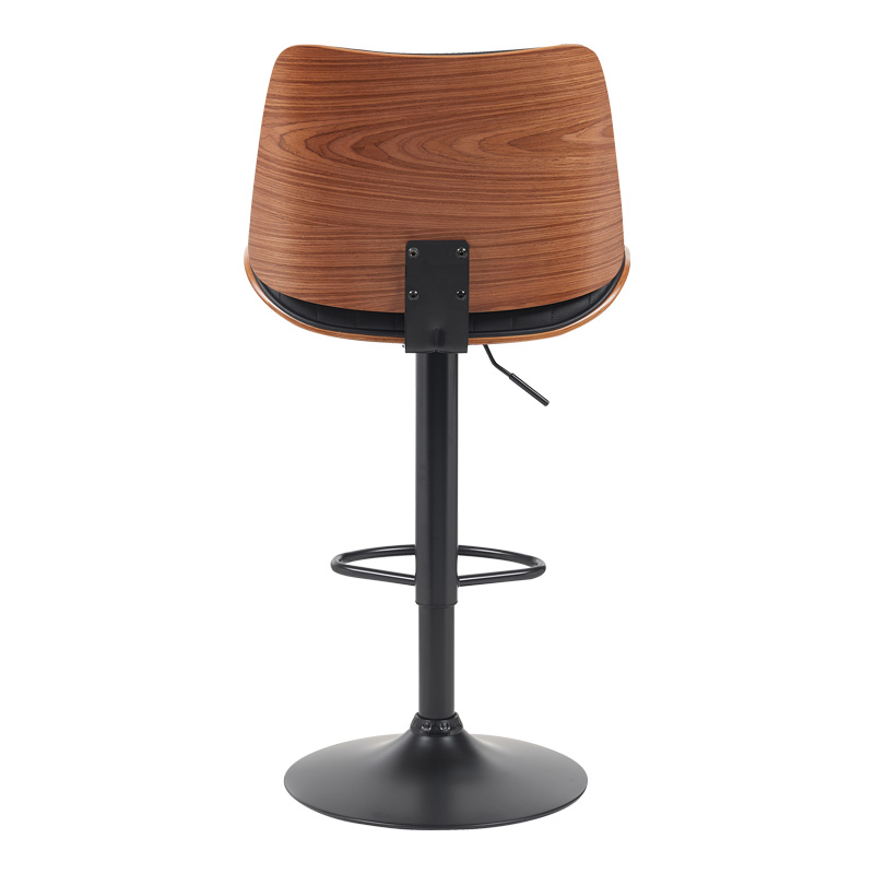 Bar stool Amani pakoworld black pu-black base 50.5x54x87.5-107.5cm Bar stool Amani pakoworld black pu-black base 50.5x54x87.5-107.5cm