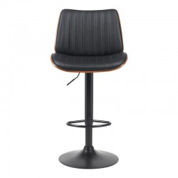 Bar stool Amani pakoworld black pu-black base 50.5x54x87.5-107.5cm Bar stool Amani pakoworld black pu-black base 50.5x54x87.5-107.5cm