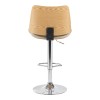 Rotating bar stool Amani pakoworld beige pu-chromed base 50.5x54x87.5-107.5cm