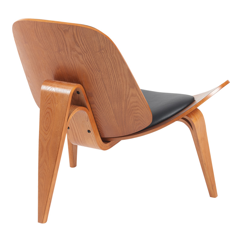 Armchair Vilma pakoworld PU black- walnut plywood 90x76.5x74.5cm Armchair Vilma pakoworld PU black- walnut plywood 90x76.5x74.5cm