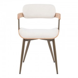 Armchair Cameo pakoworld metal bronze-white-wash wood-beige fabric 53x49.5x75.5cm Armchair Cameo pakoworld metal bronze-white-wash wood-beige fabric 53x49.5x75.5cm