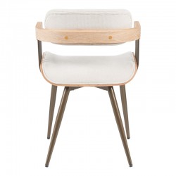 Armchair Cameo pakoworld metal bronze-white-wash wood-beige fabric 53x49.5x75.5cm Armchair Cameo pakoworld metal bronze-white-wash wood-beige fabric 53x49.5x75.5cm