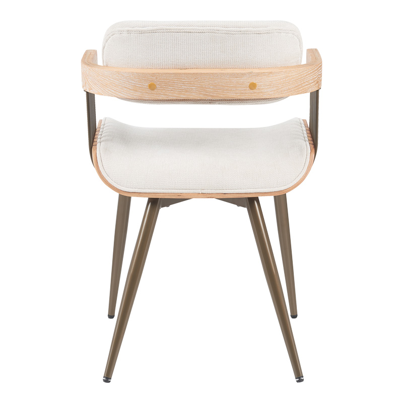 Armchair Cameo pakoworld metal bronze-white-wash wood-beige fabric 53x49.5x75.5cm Armchair Cameo pakoworld metal bronze-white-wash wood-beige fabric 53x49.5x75.5cm