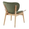 Armchair Udalle pakoworld wood in natural color and olive green fabric 77x70x81cm