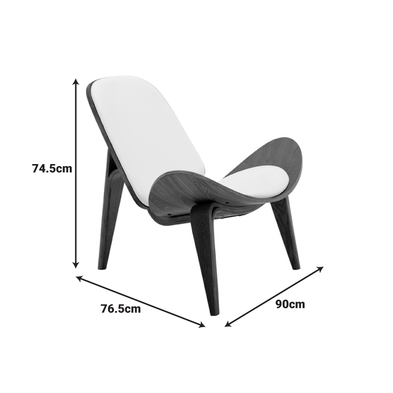 Πολυθρόνα Vilma pakoworld PU μπεζ- plywood καρυδί 90x76.5x74.5εκ
