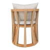 Armchair Morani pakoworld teak wood skeleton and fabric in natural shade 58x66x75cm