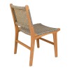 Darien chair pakoworld teak wood skeleton in natural shade and cream-black pe rope 52x62x86cm