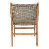 Darien chair pakoworld teak wood skeleton in natural shade and cream-black pe rope 52x62x86cm