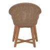 Armchair Solso pakoworld aluminium skeleton with teak leg wood in natural shade and pe rattan 62x58x78cm