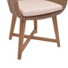 Armchair Solso pakoworld aluminium skeleton with teak leg wood in natural shade and pe rattan 62x58x78cm