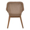 Armchair Charlen pakoworld aluminium skeleton with teak wood in natural shade and pe rattan 60x67x84cm