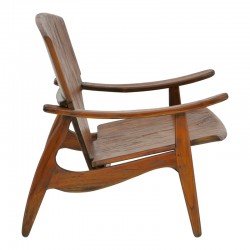 Armchair Brazin pakoworld dark brown teakwood 72x71x77cm Armchair Brazin pakoworld dark brown teakwood 72x71x77cm