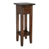 Side table Orkney pakoworld walnut color mahogany wood 25x25x67cm