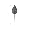 Διακοσμητικό φύλλο Leafen I Inart φυσικό palm leaf 121εκ