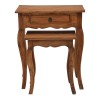 Side table Nesto pakoworld set of 2 natural antique mahogany wood