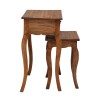 Side table Nesto pakoworld set of 2 natural antique mahogany wood