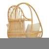 Hanging swing Jorg pakoworld natural rattan-cream cushion 80x59x105cm