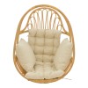 Hanging swing Jorg pakoworld natural rattan-cream cushion 80x59x105cm