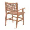 Sponze armchair pakoworld natural color teak wood skeleton and pe rope 54x60x86cm