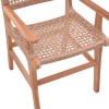 Sponze armchair pakoworld natural color teak wood skeleton and pe rope 54x60x86cm