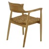 Denverone armchair pakoworld natural teak wood-straw 57x54x79cm