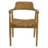 Denverone armchair pakoworld natural teak wood-straw 57x54x79cm