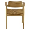 Denverone armchair pakoworld natural teak wood-straw 57x54x79cm